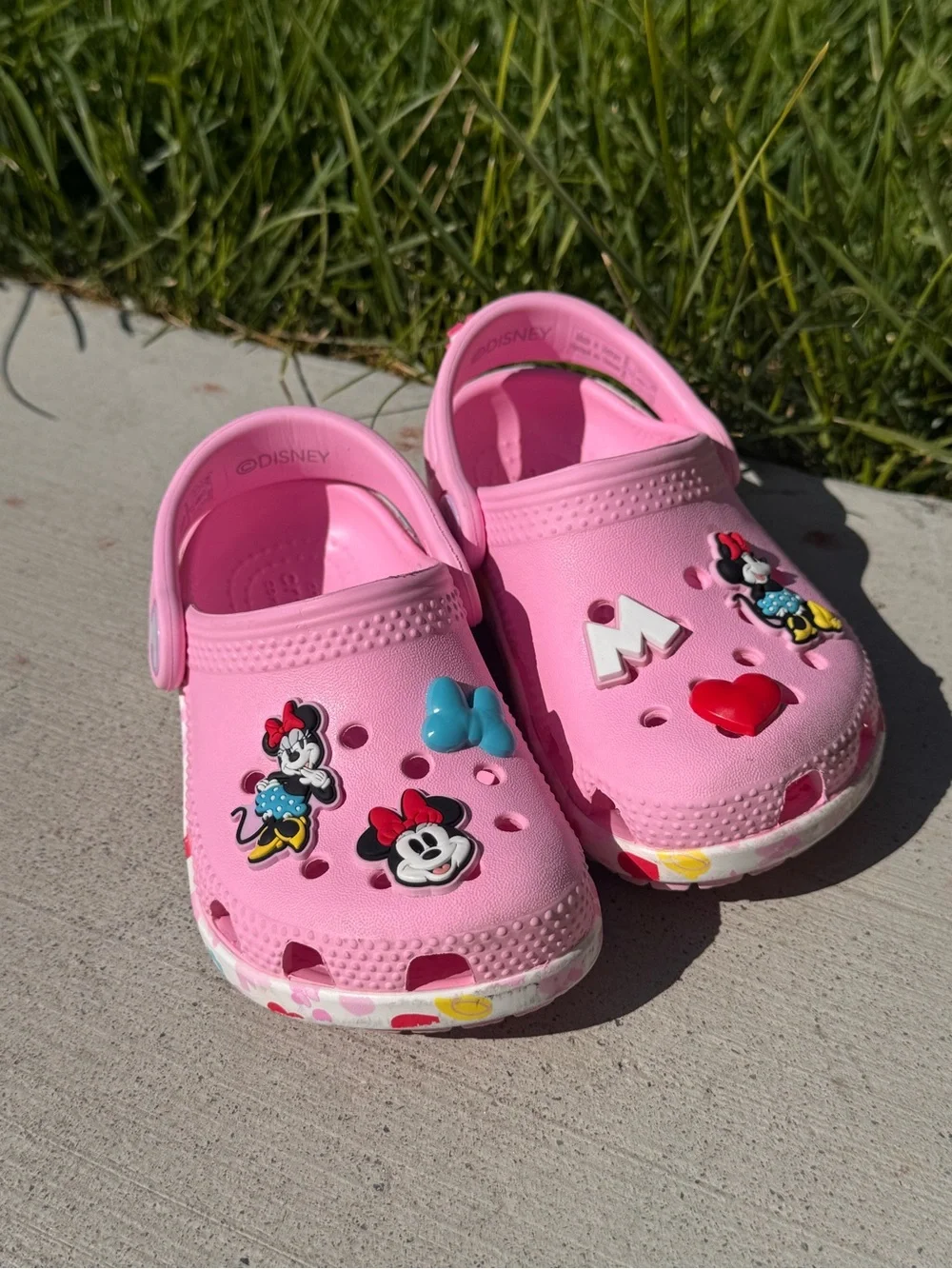 Pink Minnie Mouse Floral Toddler Girl Crocs Bundle